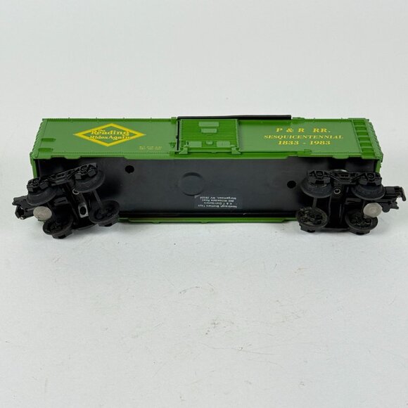 Lionel Reading Railroad Conrail Box Car 6-9400 Green Yellow O27 Gauge W/Box Trai - Picture 5 of 7